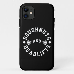 Doughnuts and Deadlifts - Carbs - Funny Workout iPhone 11 Case