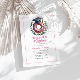 Doughnuts and Degrees Graduation Party Photo Invitation
