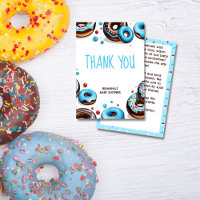 Doughnuts and diapers blue brown baby shower