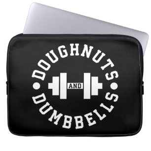 Doughnuts and Dumbbells - Carbs - Funny Workout Laptop Sleeve