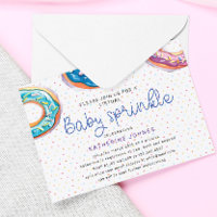 Doughnuts and Sprinkles Virtual Baby Shower Invite
