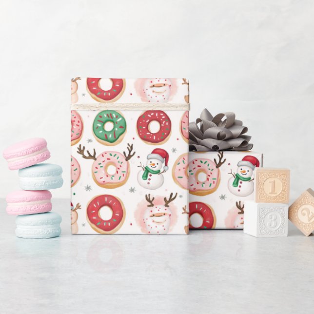Doughnuts and Sweets Christmas  Wrapping Paper (Baby Shower)