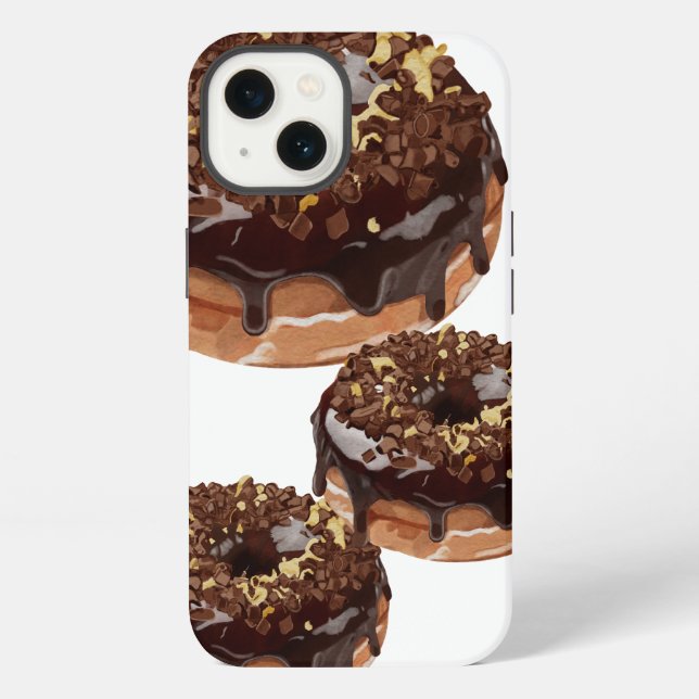 Doughnuts are a mobile love that is sweet. iPhone case (Back)