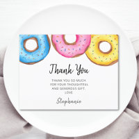 Doughnuts Baby Shower Thank You