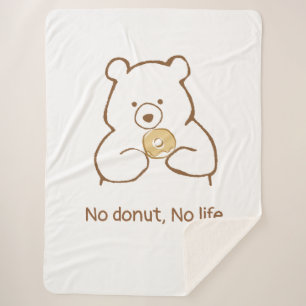 Doughnuts, Bears, and Me Sherpa Blanket