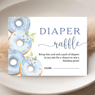 Doughnuts Brunch Baby Shower Boy Diaper Raffle Enclosure Card