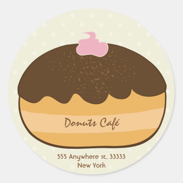 Doughnuts Cafe Sticker (Front)
