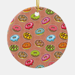 Doughnuts Ceramic Ornament