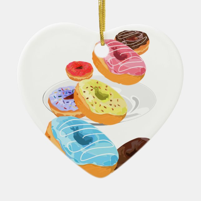 Doughnuts Ceramic Ornament (Front)