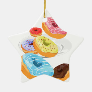 Doughnuts Ceramic Ornament