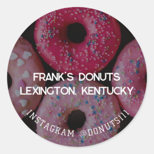 Doughnuts Classic Round Sticker