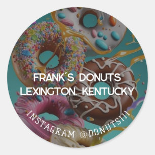 Doughnuts Classic Round Sticker