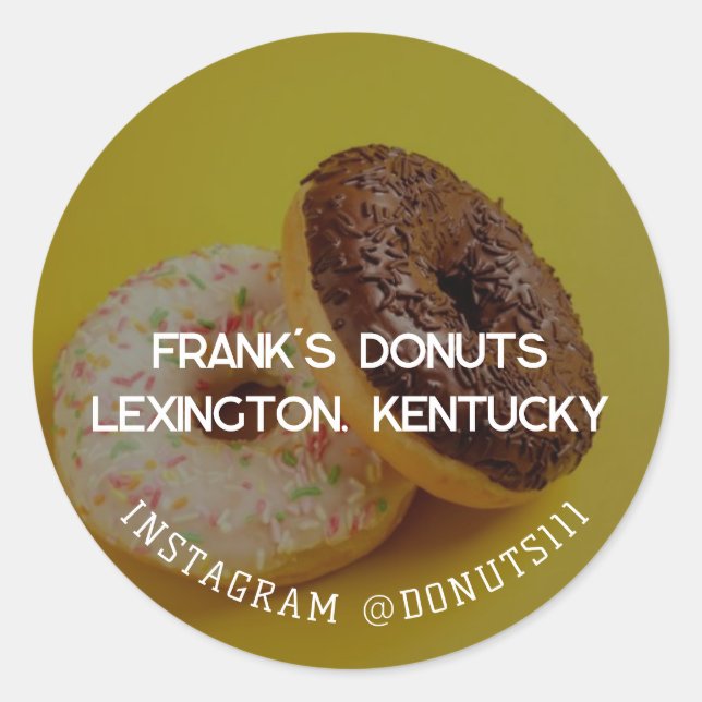 Doughnuts Classic Round Sticker (Front)