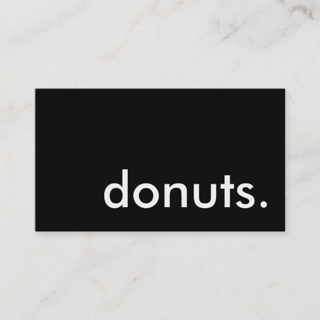 doughnuts. (colour customizable) business card (Front)