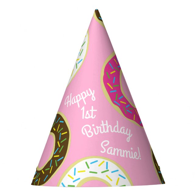 Doughnuts Colourful Doughnuts1st Birthday Party Th Hat (Front)