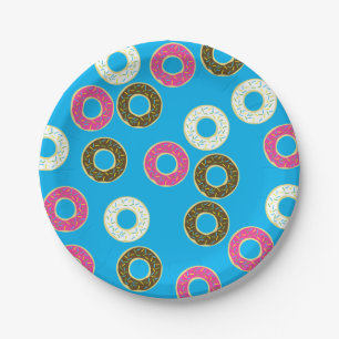 Doughnuts Colourful Doughnuts1st Birthday Party Th Paper Plate
