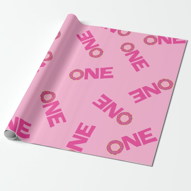 Doughnuts Colourful Doughnuts1st Birthday Party Th Wrapping Paper (Unrolled)
