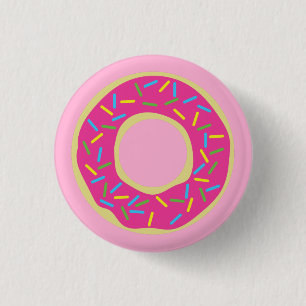 Doughnuts Colourful Doughnuts 1st Birthday Party 1 Inch Round Button