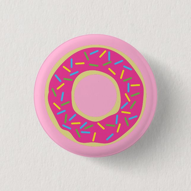 Doughnuts Colourful Doughnuts 1st Birthday Party 1 Inch Round Button (Front)