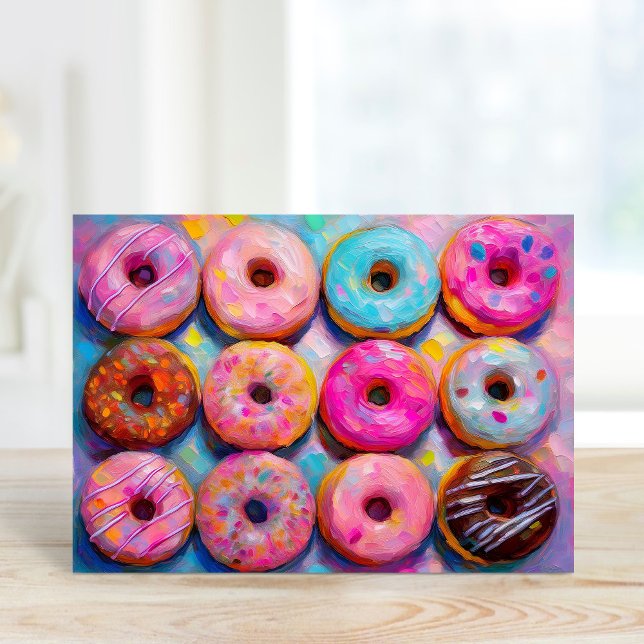 Doughnuts Colourful Modern Abstract Art Card (Creator Uploaded)
