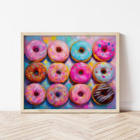 Doughnuts Colourful Modern Abstract Art
