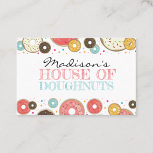 Doughnuts Colourful Pattern Business Card