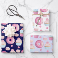 Doughnuts, cupcakes and macarons