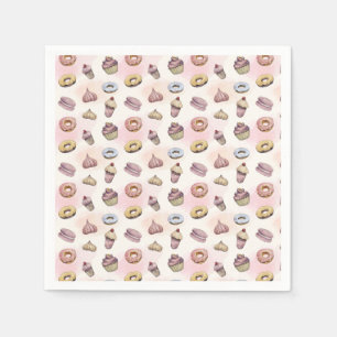 Doughnuts Cupcakes Cute Gift for Baker Birthday Pa Napkin