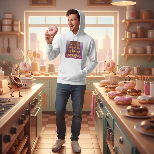 Doughnuts Dancing Whimsical Doughnut Characters Hoodie (Creator Uploaded)