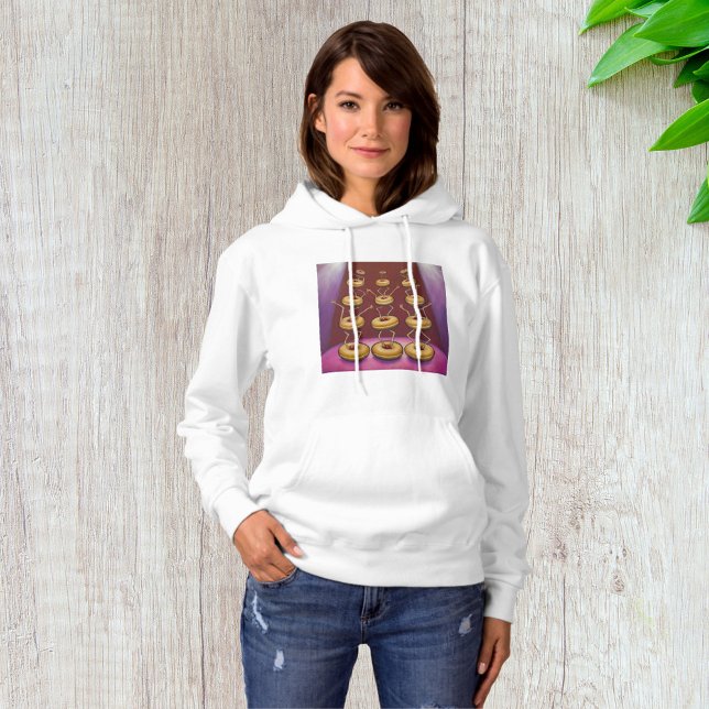 Doughnuts Dancing Whimsical Doughnut Characters Hoodie (Creator Uploaded)