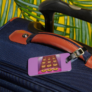 Doughnuts Dancing Whimsical Doughnut Characters Luggage Tag
