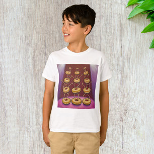 Doughnuts Dancing Whimsical Doughnut Characters T-Shirt