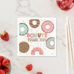 Doughnuts & Diamonds Bridal Shower Napkin
