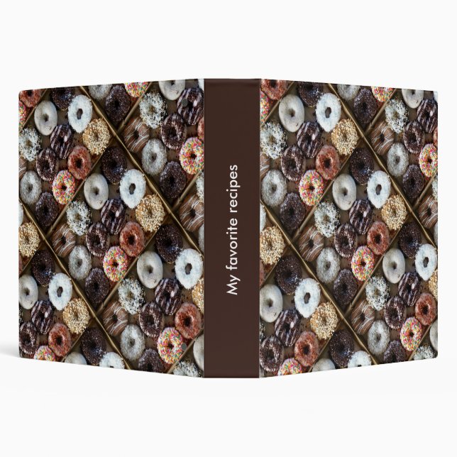 Doughnuts Doughnuts Dessert Recipe Book Binder (Background)