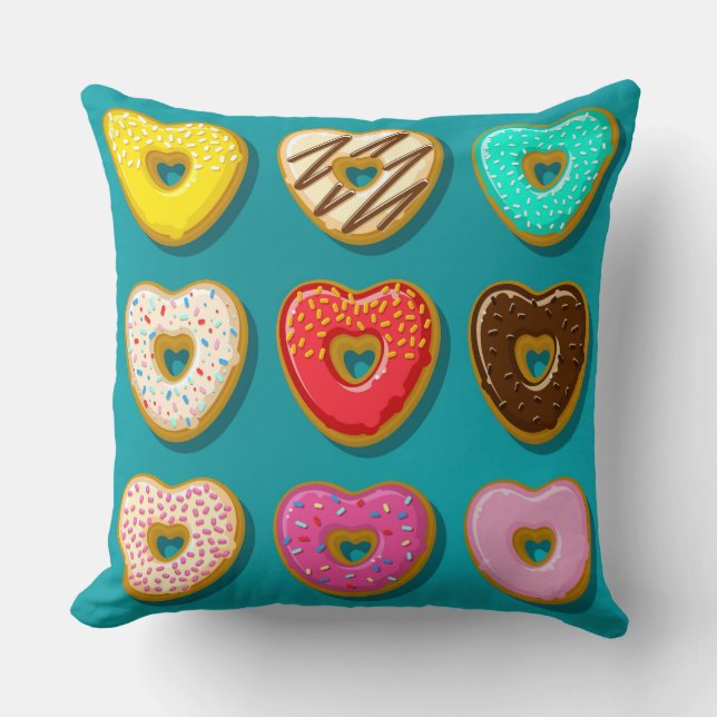 Doughnuts / Doughnuts Throw Pillow (Front)