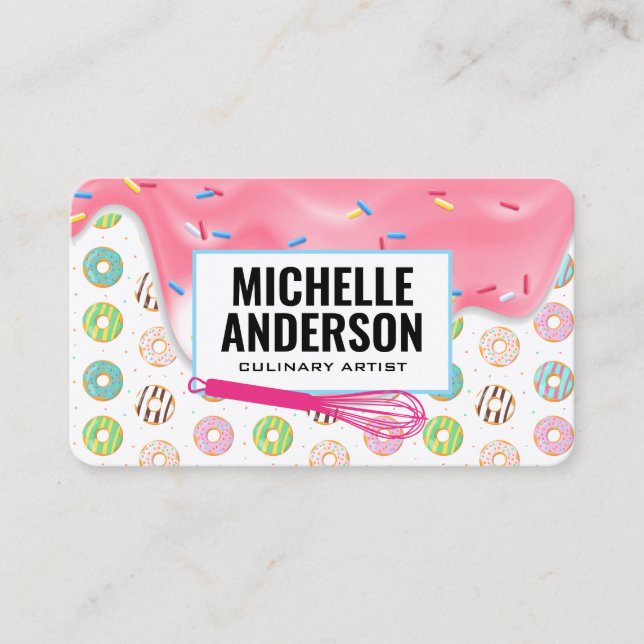 Doughnuts | Dripping Glaze | Pastry  Business Card (Front)