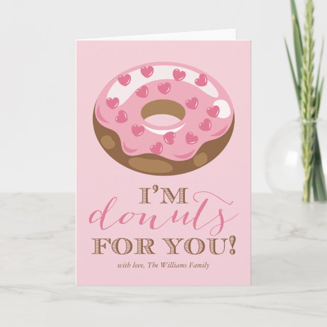 Doughnuts For You Valentine's Day Cards (Front)