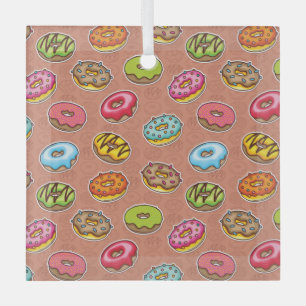 Doughnuts glass ornament