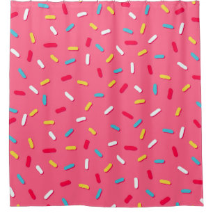 Doughnut's glaze seamless pattern, pink background