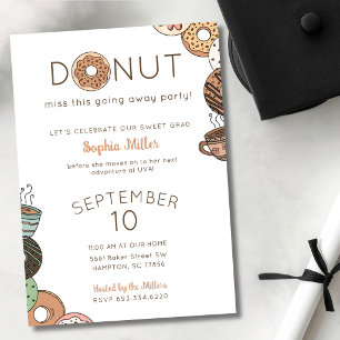 Doughnuts Graduate Farewell Party Invitation