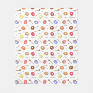 Doughnuts Homemade Fleece Blanket