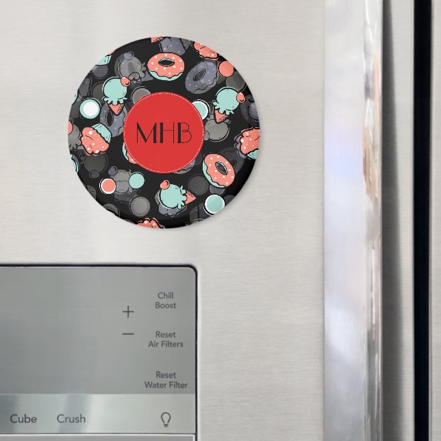 Doughnuts, Ice Cream, Cupcakes, Dessert, Monogram Magnet (In Situ (Fridge))