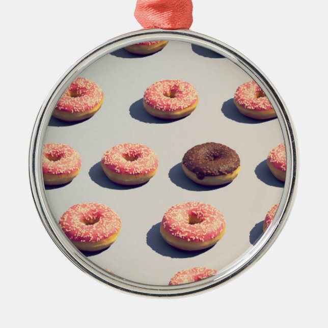 Doughnuts In A Group Metal Ornament (Front)