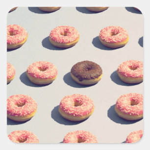 Doughnuts In A Group Square Sticker