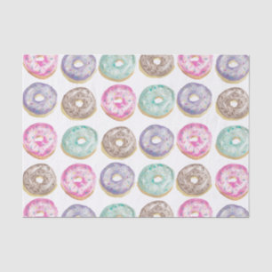 Doughnuts in watercolor tissue paper