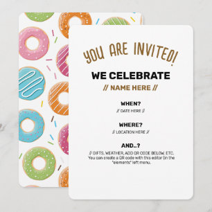 doughnuts invitation