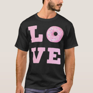 Doughnuts Love Heart Love Design Beautiful dessert T-Shirt