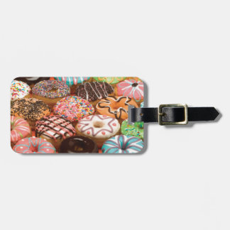 doughnuts luggage tag