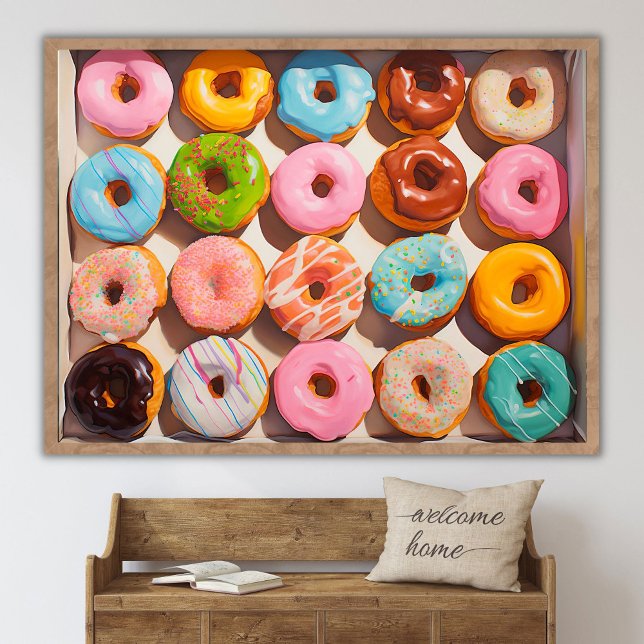 Doughnuts Modern Pop Art Donuts Still Life Paintin Poster (Creator Uploaded)