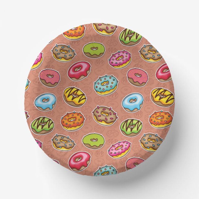 Doughnuts Paper Plate (Front)